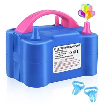 Электрический насос для воздушных шаров, 110 В 600 Вт, нагнетатель для воздушных шаров, двойной насадочный воздушный насос, нагнетатель для воздушных шаров для украшения, вечеринки, спорта, инструменты для завязывания воздушных шаров 10 pump