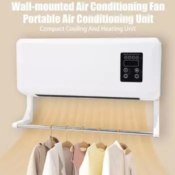 Электрический настенный обогреватель, портативный умный обогреватель, обогреватель для комнаты со стойкой для сушки одежды для спальни, общежития, офиса