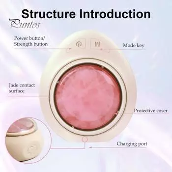 Электрический нефритовый массажер для удаления растяжек и целлюлита для живота, рук, талии, ног, 4 режима, портативное косметическое устройство для упругой эластичной кожи, стимулирует кровообращение A