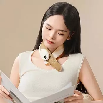 Электрический ободок для шеи с подогревом, 3 температурных режима, ЖК-дисплей, грелка для шеи розовый