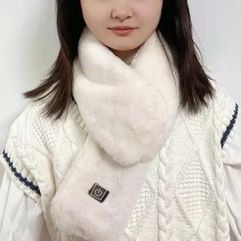 Электрический ободок с подогревом, 3 температурных режима, плюшевая грелка для шеи, скованность, облегчение боли, для мужчин и женщин, согревающий шарф с питанием от USB, шейный бандаж, грелка хаки