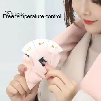 Электрический ободок с подогревом для шеи, 3 температурных режима, грелка для шеи, скованность, облегчение боли, для мужчин и женщин, согревающий шарф с питанием от USB, шейный бандаж, грелка серый