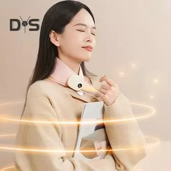 Электрический ободок с подогревом шеи, 3 температурных режима, ЖК-дисплей, грелка для шеи, скованность, облегчение боли, графеновый согревающий шарф, шейный бандаж, грелка жёлтый/белый