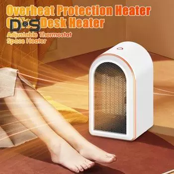 Электрический обогреватель 1200 Вт, высокая мощность, защита от перегрева, низкий уровень шума, портативный, энергоэффективный, для использования в помещении, мини-обогреватель EU чёрный