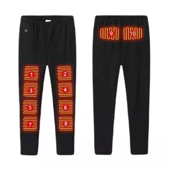 Электрический обогреватель 12 точек нагрева 3 уровня температуры USB-нагреватель Электрический обогреватель Отопление Холодное тепло Зимние черные брюки [Quntum AE],