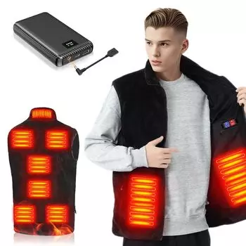 Электрический обогреватель 30000 мАч мобильный 9 подогрев спереди и сзади независимый температура температура высокая температура PSE коралловый флис очень теплый