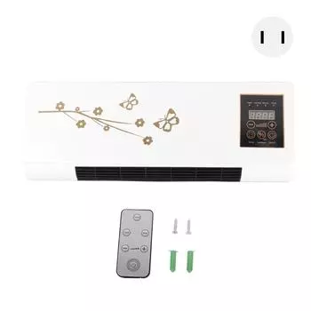 Электрический обогреватель для использования в помещении с дистанционным настенным вентилятором и цифровым дисплеем