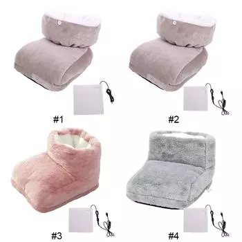 Электрический обогреватель для ног USB бытовой обогреватель для ног 3 уровня нагрева двойные тапочки для ног печка для дома спальня сон Gray Remote