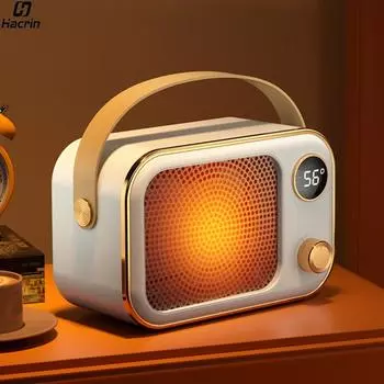 Электрический обогреватель Портативные тепловые вентиляторы Нагнетатель горячего воздуха PTC Тепловентилятор 1200 Вт Постоянный обогрев Тепловентилятор для ванной комнаты Домашний офис US Plug 110V оранжевый