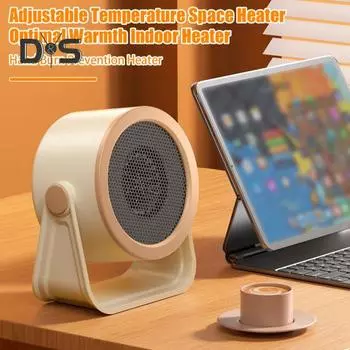 Электрический обогреватель с низким уровнем шума, защита от перегрева, компактный дизайн, для использования в помещении, портативный энергоэффективный обогреватель с вентилятором US Plug хаки