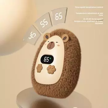 Электрический обогреватель Yousheng Cartoon с цифровым дисплеем, интеллектуальным контролем температуры, быстрый нагрев, компактный дизайн, портативный зимний обогреватель для рук белый