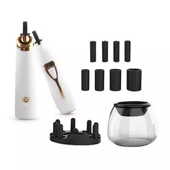 Электрический очиститель для кистей для макияжа, центробежная сухая машина для здоровой кожи лица белый