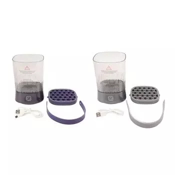 Электрический очиститель для кистей для макияжа, сушилка, 1200 мАч, беспроводной, IPX65, водонепроницаемый, 2 режима, автоматический, косметический Purple