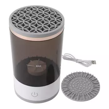 Электрический очиститель кистей для макияжа с силиконовой подушечкой, очищающая USB-машина для очистки косметических кистей