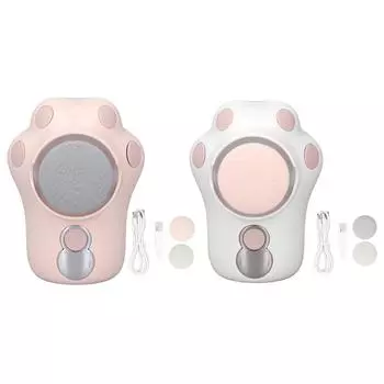 Электрический очиститель мозолей 3 шлифовальные головки цифровой дисплей фиолетовый свет портативный очиститель мозолей на ногах White