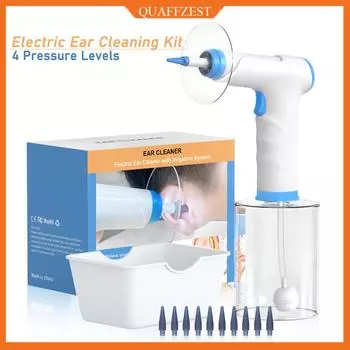 Электрический очиститель ушной серы, очистка ушных инфекций, промыватель ушей, 4 уровня давления, мягкий очиститель ушных вкладышей, безопасный для взрослых, ирригатор для ушей
