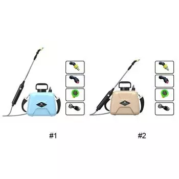 Электрический опрыскиватель 5л, перезаряжаемые от USB разбрызгиватели для орошения сада, 2 режима, телескопическая ручка с плечевым ремнем, садовые принадлежности синий
