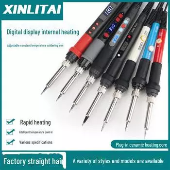 Электрический паяльник с постоянной температурой 80 Вт и цифровым дисплеем - бытовой электронный сварочный инструмент для ремонта 908 Temperature Control, Medium standard