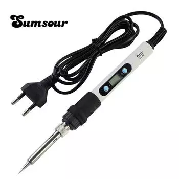 Электрический паяльник с регулируемой температурой, 80 Вт, 220 В/110 В, сварочные утюги с ЖК-дисплеем и цифровым дисплеем, инструменты для ремонта олова