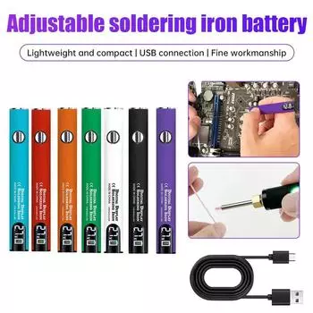 Электрический паяльник с регулируемым напряжением, беспроводной набор инструментов для сварки, набор инструментов для ремонта ручек и сварки красный