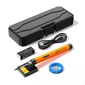 Электрический паяльник USB 3 с регулируемой температурой, ремонт бытовой техники оранжевый