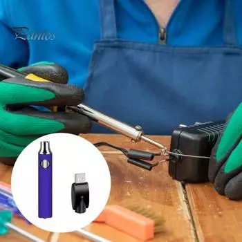 Электрический паяльник в комплекте с регулируемой температурой, быстрый нагрев, портативный, легкий дизайн, перезаряжаемый беспроводной паяльник-ручка 650mah оранжевый