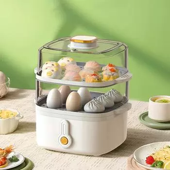 Электрический пароварка многофункциональная бытовая двухслойная интеллектуальная система резервирования с автоматическим отключением питания прозрачная пароварка 220 В