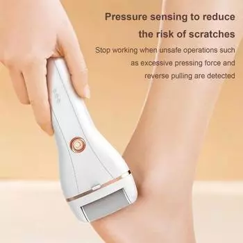 Электрический педикюрный аппарат для удаления мозолей на ногах, 2 скорости, регулируемый, устройство для удаления омертвевшей кожи на ногах, USB-перезаряжаемый комплект с 3 роликовыми головками для домашнего ухода за ногами синий