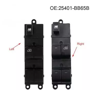 Электрический переключатель окон 25401-BB65B 25401-EB30B 25401-JD001 для Nissan Pathfinder Navara D40 Qashqai 25401-BB65B-R