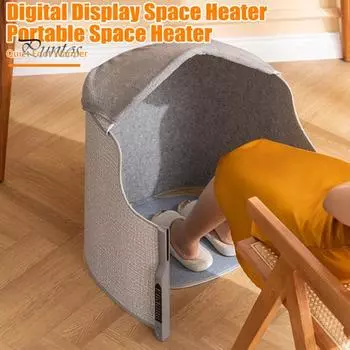 Электрический персональный обогреватель для использования в помещении, тихая грелка для ног, регулируемая температура, цифровой дисплей, безопасный в использовании, 4 режима таймера, обогреватель пространства A EU