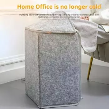 Электрический персональный обогреватель с регулируемой температурой, автоматическим отключением, складной конструкцией, для использования в помещении, тихий электрический обогреватель для ног A EU
