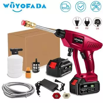 Электрический пистолет для мойки автомобилей, 30 бар, очиститель высокого давления для ухода за автомобилем, портативный распылитель для мойки автомобилей для Makita, аккумулятор 18 В no battery no plug
