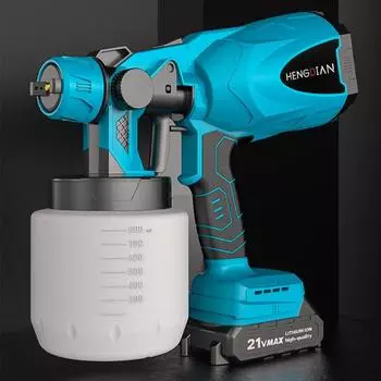 Электрический пистолет-распылитель 800 мл, беспроводной распылитель краски, автомобильная мебель, стальное покрытие, Аэрограф, совместимый с аккумулятором Makita 18 В