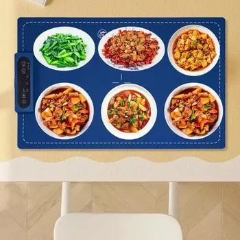 Электрический поднос для подогрева пищи, блокировка от случайного нажатия, 3 настройки таймера, 3 температуры белый