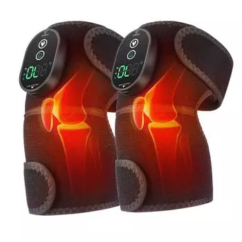 Электрический подогрев коленного массажа, вибрация, физиотерапия, наколенники для локтевого сустава, остеоартрит, ревматическая боль, теплый массаж United States