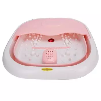 Электрический подогрев массажного ванночки для ног Бытовая складная красная подсветка спа-машина для ног Серая вилка США EU Plug