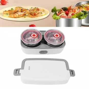 Электрический подогреваемый изолированный ланч-бокс Bento можно подключить к розетке для переноски еды, готовящейся на пару, изолированное ведро, рисоварка для офисных работников us белый