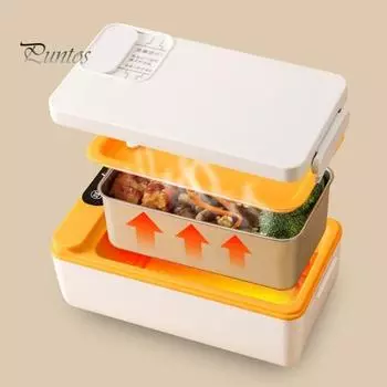 Электрический подогреваемый ланч-бокс большой емкости пищевой BPA Free перезаряжаемый беспроводной самонагревающийся ланч-бокс светло-зеленый