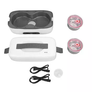 Электрический подогреваемый ланч-бокс с функцией интеллектуального резервирования и приготовления на пару, портативный, из нержавеющей стали, индивидуальный внутренний US Plug 110V