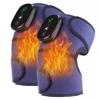 Электрический подогреваемый массажер для колена 3 в 1, обезболивающее средство для локтей и плеч, тепловая вибрация, удаление влаги, физиотерапия