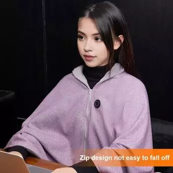 Электрический подогреваемый платок-одеяло с регулируемой температурой и технологией быстрого нагрева. Застежка-молния. USB-одеяло с подогревом. хаки