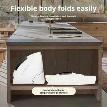 Электрический подогреваемый поднос, круглый нагревательный коврик, силиконовая складная нагревательная пластина для еды, 10 с, быстрый нагрев, регулируемая температура и время, кухонный гаджет US Plug белый