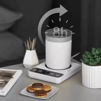 Электрический подогреватель чашек, 9 режимов, постоянная температура, автоматическая остановка, равномерный нагрев, подогреватель чашек для офиса 110120 В US PLUG 110V чёрный