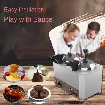 Электрический подогреватель напитков для шоколадного соуса и джема, подогрев и раздача, электрический подогреватель соуса с дозатором