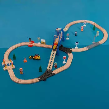 Электрический поезд трек игрушечный набор интерактивный обучающий надежный детский поезд трек игрушка для дома