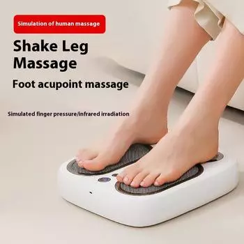 Электрический полностью автоматический массажер для ног, разминающий вибрационный, горячая компрессия, выемка меридианов, инфракрасный физиотерапевтический инструмент чёрный