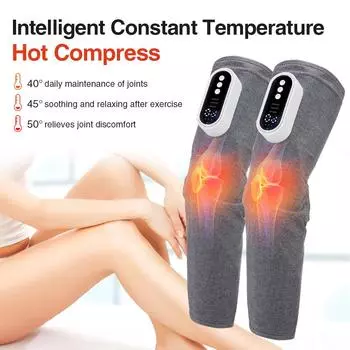 Электрический полный массажер для ног, бедра, икры, массаж под давлением воздуха, подушка безопасности, разминание, подогрев ног, расслабление мышц, кровообращение