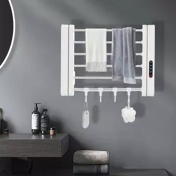 Электрический полотенцесушитель 90° складной умный полотенцесушитель с автоматическим таймером отключения для ванной комнаты белый