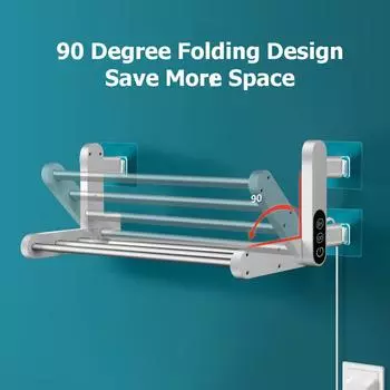 Электрический полотенцесушитель Умный полотенцесушитель Настенный складной полотенцесушитель Полка Теплая полка для полотенец Аксессуары для ванной комнаты CN&220V