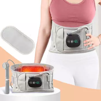 Электрический пояс для массажа талии, вибрационный расслабляющий надувной пояс для массажа спины с подогревом